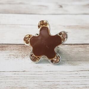 Vintage Ring - Brown Splat Adjustable Ring